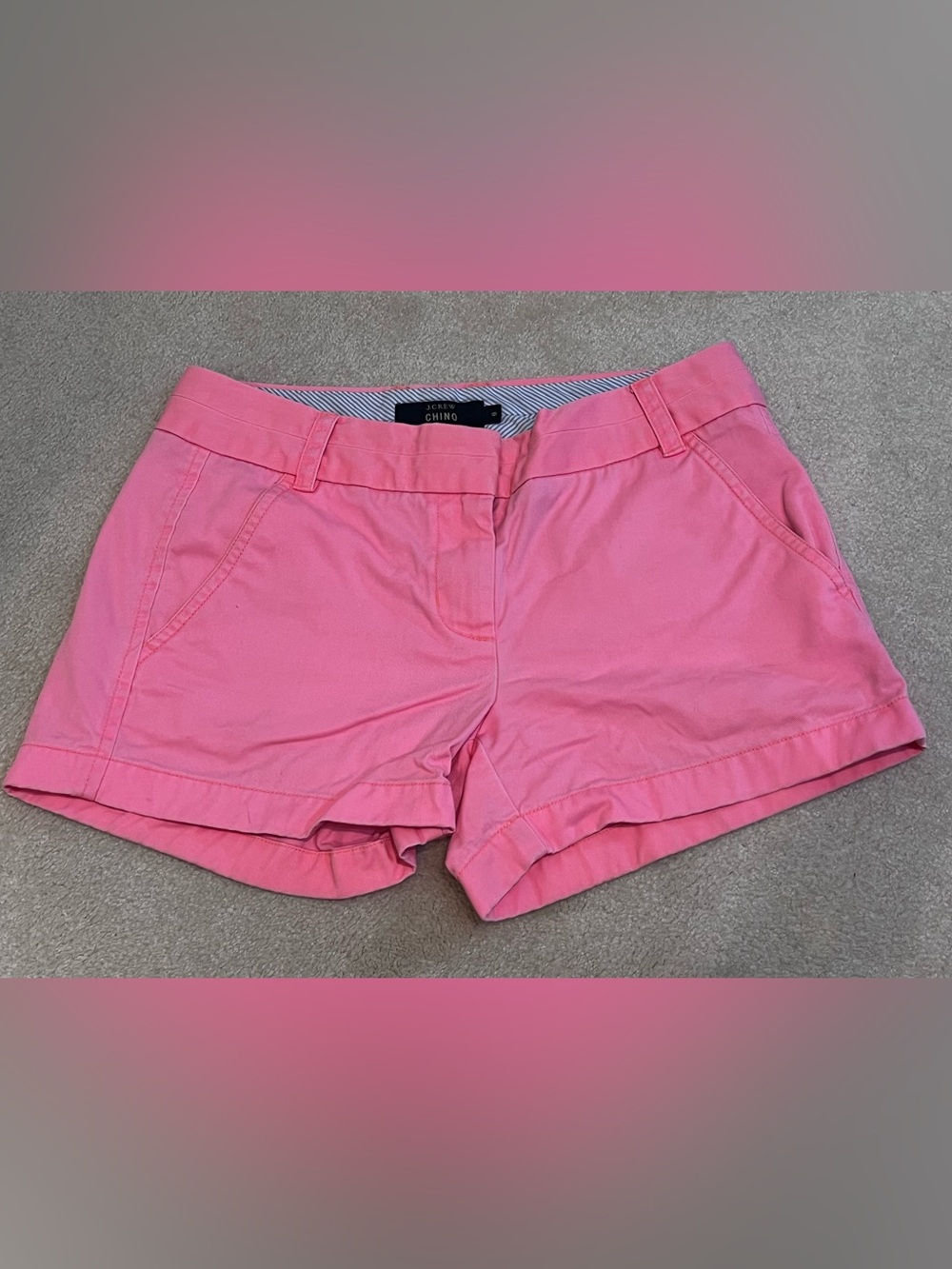 J. Crew Bright Pink Cotton Chino Shorts - Women/Juniors size 0